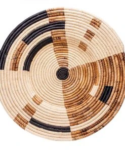 KAZI Home Goods Extra Large Banana Leaf Mod Woven Wall Plate