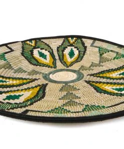 KAZI Home Goods Extra Large Ivy Fleur Plate Woven Wall Plate