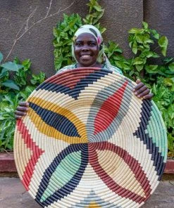 KAZI Home Goods Extra Large Mod Annette Woven Wall Plate