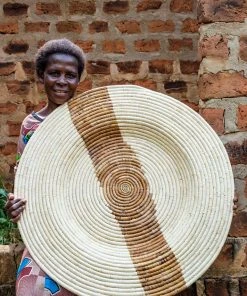 KAZI Staff Favorites Jumbo Banana Leaf Stripe Wall Plate