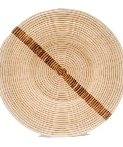 KAZI Staff Favorites Jumbo Banana Leaf Stripe Wall Plate