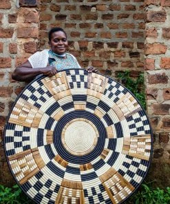 KAZI Oversized Midnight Woven Wall Plate