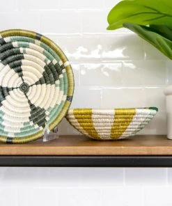 KAZI Home Goods Small Bayou Hope Round Basket