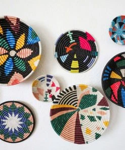 KAZI Small Black + Neon Mtoto Round Basket