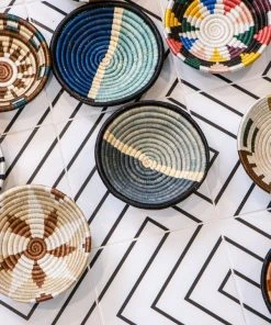 KAZI Small Black + White Fani Round Basket Home Goods 9 KAZI Small Black + White Fani Round Basket Home Goods