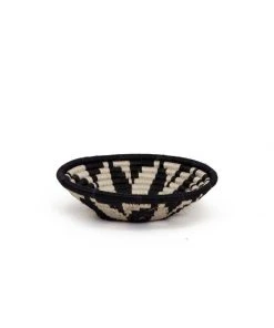 KAZI Home Goods Small Black + White Virunga Round Basket 3 KAZI Home Goods Small Black + White Virunga Round Basket