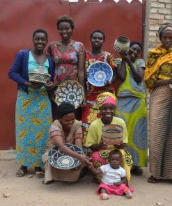 KAZI Home Goods Small Blossom Mnara Round Basket