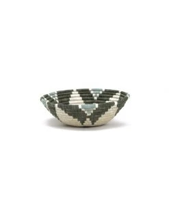 KAZI Small Gray Green Hope Round Basket Home Goods