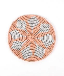 KAZI Small Metallic Peached Round Basket