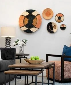 KAZI Small Peach Soleil Round Basket