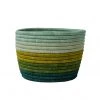 KAZI Home Goods Shades Of Green Striped Tapered Planter