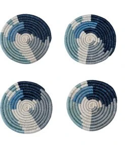 KAZI Abstract Blue Coaster Set Home Goods