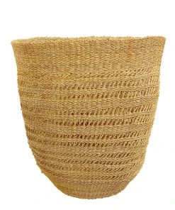 KAZI Home Goods Lace Hurricane Basket Vase