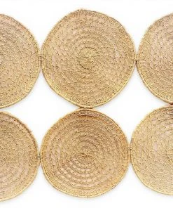 KAZI Home Goods All Natural Woven Discs Queen Headboard
