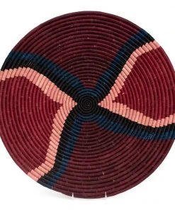 KAZI Amelia Burgundy Wall Plate III Home Goods