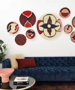 KAZI Amelia Burgundy Wall Plate III Home Goods