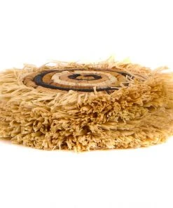KAZI Banana Bark + Raffia Fringed Coasters Home Goods