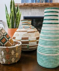 KAZI Bayou Striped Tall Vase Home Goods