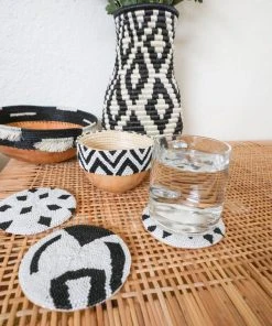KAZI Black Beaded Atelier 01 Coaster Set Home Goods