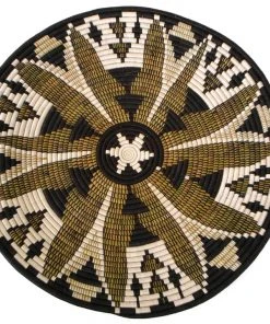 KAZI Home Goods Black Fleur Plate