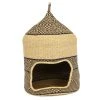 KAZI Pet Accessories Black + Natural Tall Pet Hut