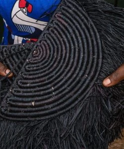 KAZI Home Goods Black Raffia Parade Mobile