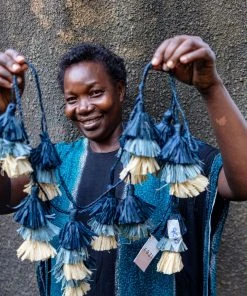 KAZI Blue Ombre Tasseled Garland Home Goods