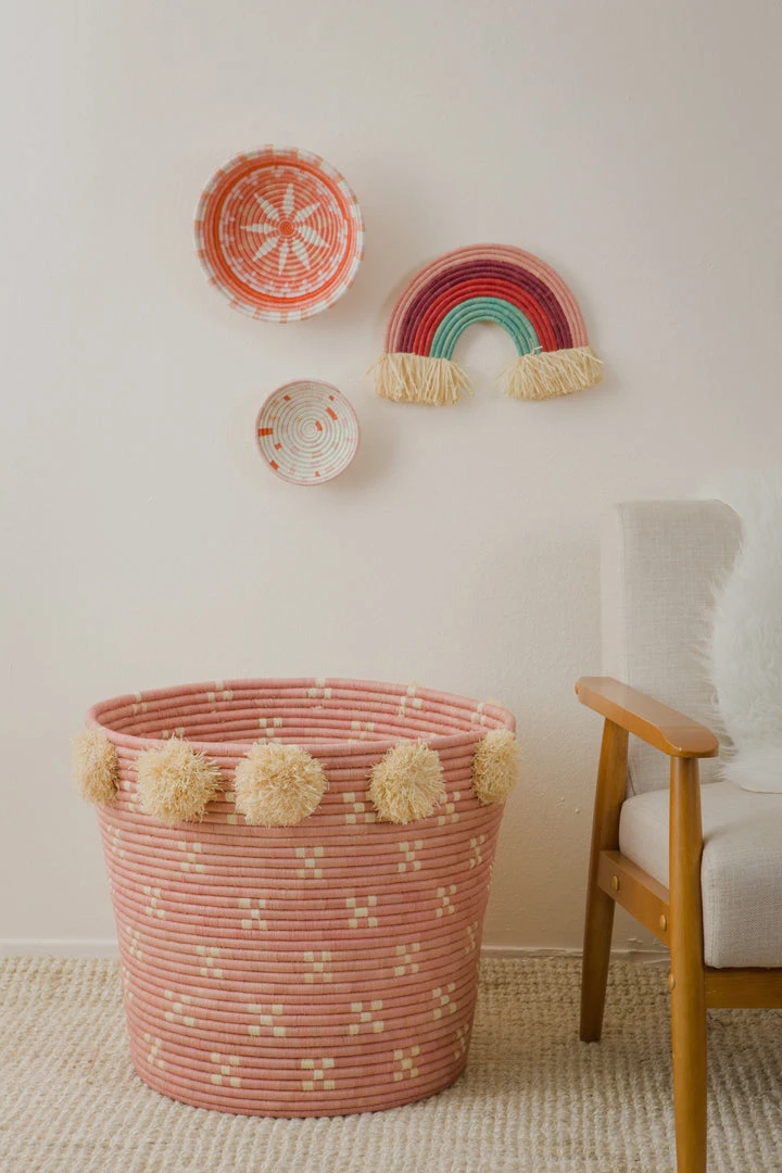 KAZI Blush Polkadot Pom Pom Hamper KAZI Blush Polkadot Pom Pom Hamper