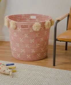 KAZI Blush Polkadot Pom Pom Hamper 2 KAZI Blush Polkadot Pom Pom Hamper