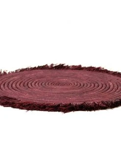 KAZI Burgundy Large Fringed Wall Charger 5 KAZI Burgundy Large Fringed Wall Charger