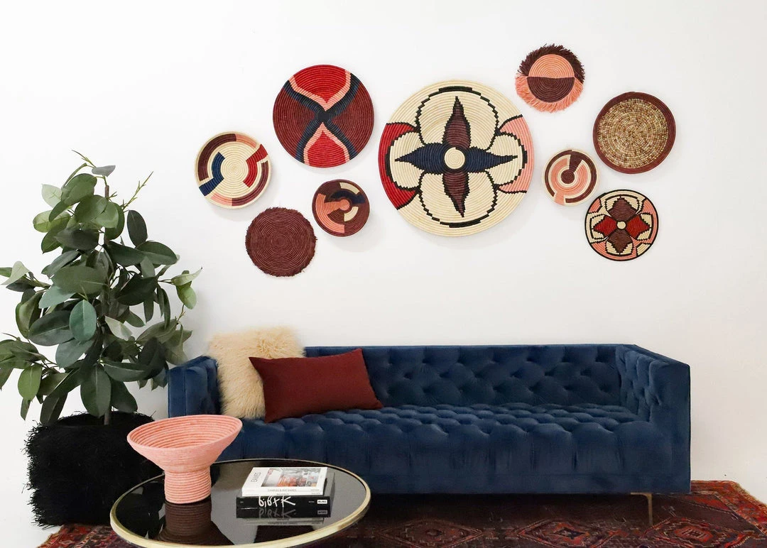 KAZI Burgundy Large Fringed Wall Charger 2 KAZI Burgundy Large Fringed Wall Charger