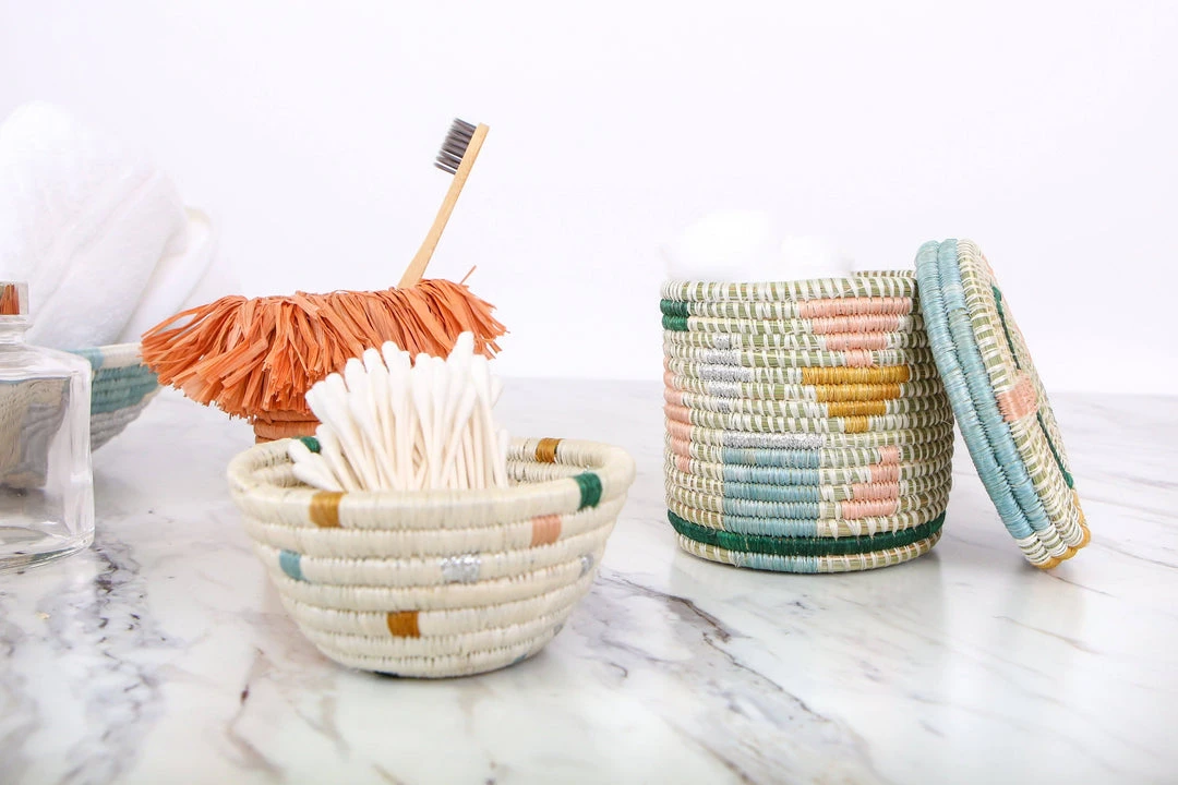 KAZI Home Goods Canyon Clay Abstract Lidded Box KAZI Home Goods Canyon Clay Abstract Lidded Box