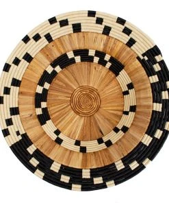 KAZI Home Goods Checkered Banana Bark Jumbo Bowl