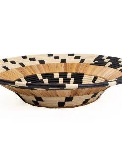 KAZI Home Goods Checkered Banana Bark Jumbo Bowl 7 KAZI Home Goods Checkered Banana Bark Jumbo Bowl