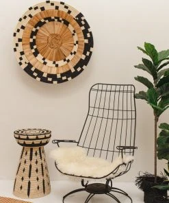 KAZI Home Goods Checkered Banana Bark Jumbo Bowl