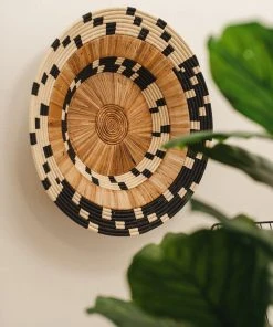 KAZI Home Goods Checkered Banana Bark Jumbo Bowl 8 KAZI Home Goods Checkered Banana Bark Jumbo Bowl