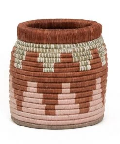 KAZI Home Goods Clay + Dusty Peach Kitchen Utensil Holder