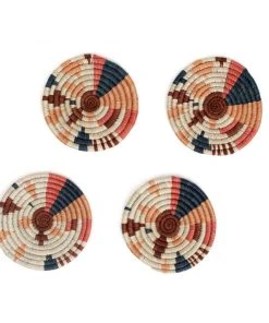 KAZI Coral Biko Coasters Home Goods