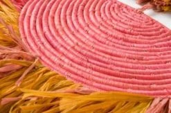 KAZI Home Goods Coral Sunset Raffia Parade Mobile