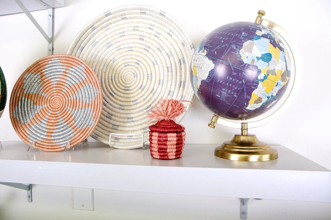 KAZI Home Goods Dotted Silver Decorative Tray KAZI Home Goods Dotted Silver Decorative Tray