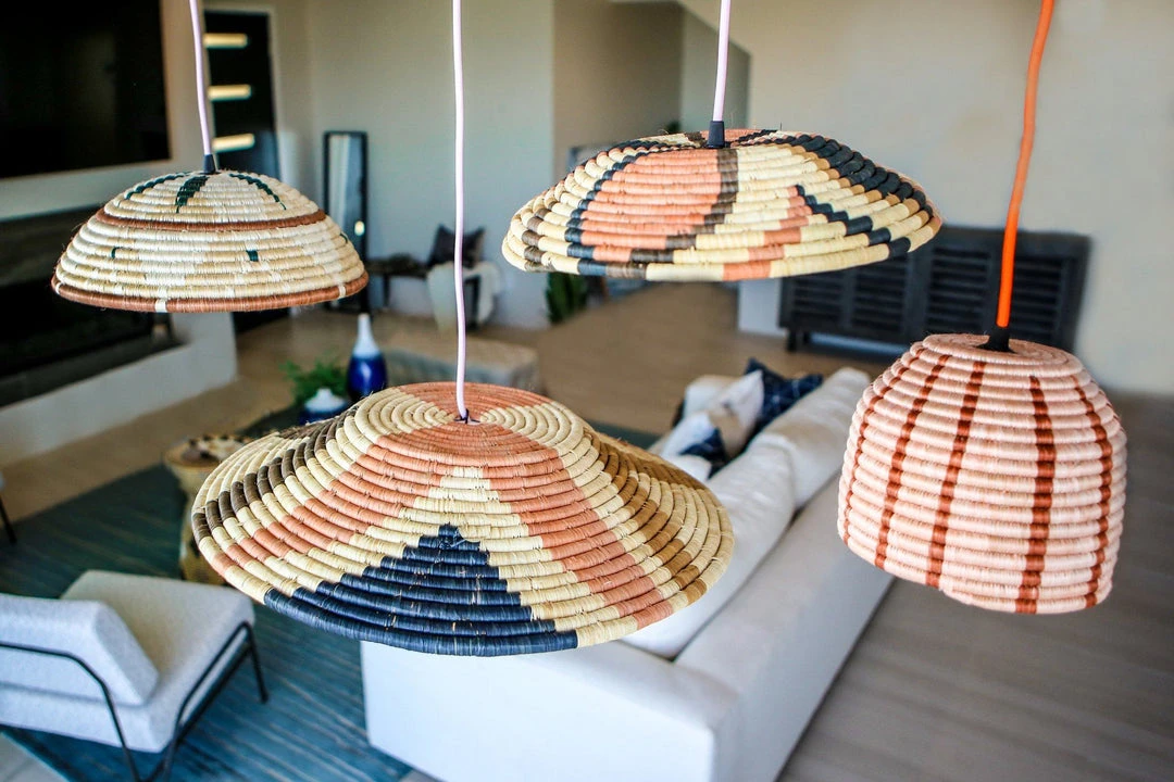 KAZI Dusty Peach Kanisa Lamp Pendant Home Goods KAZI Dusty Peach Kanisa Lamp Pendant Home Goods