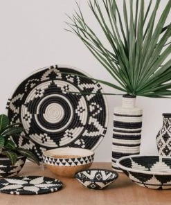 KAZI Extra Large Black + White Ikaze Basket Home Goods