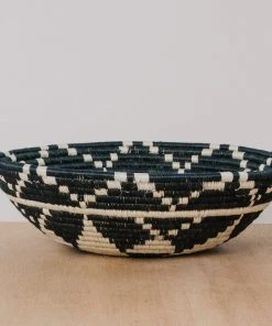 KAZI Extra Large Black + White Kwizera Wall Basket Home Goods