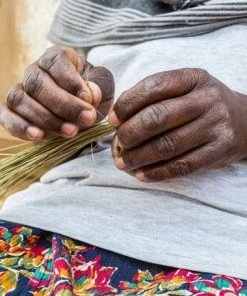 KAZI Fringed Black Coaster Set