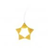 KAZI Gold Beaded Star Ornament Fair Trade