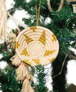 KAZI Fair Trade Gold Metallic Basket Ornament