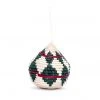 KAZI Fair Trade Green + Red Bulb Ornament