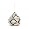 KAZI Fair Trade Green + Silver Bulb Ornament