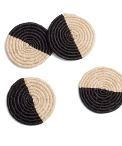 KAZI Half Moon Raffia Coasters Best Sellers