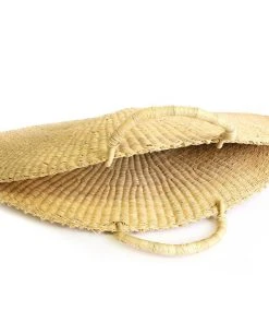 KAZI Accessories Jumbo Half Moon Straw Tote